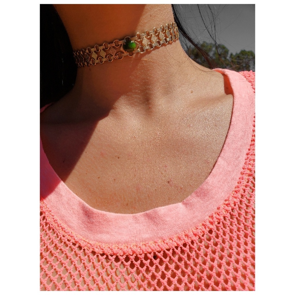 upcycled♻️jade choker KAMELEON🦎KUSTOM - Picture 3 of 8